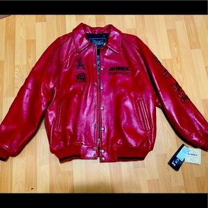 Vintage lamb skin AVIREX USA jacket.